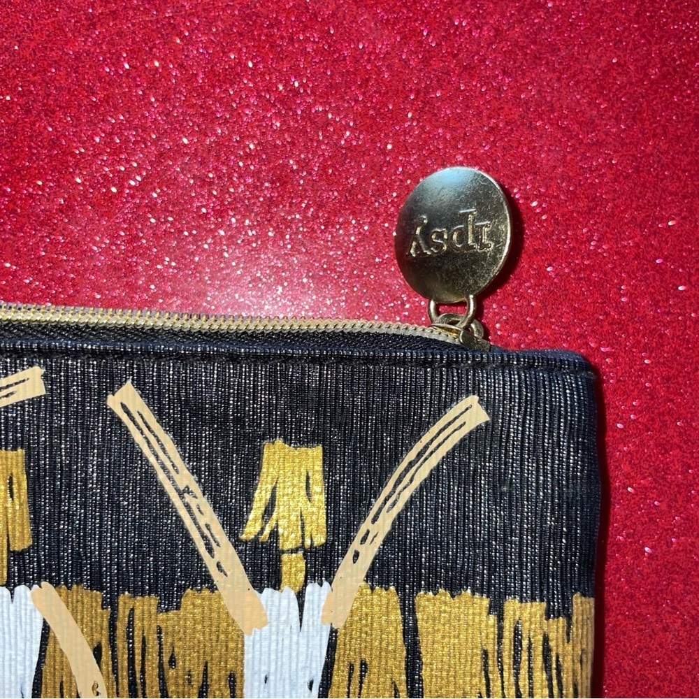 3/$10 Ipsy Glam Bag New Unused September 2016 Metallic Cosmetic Travel Makeup - Picture 3 of 7